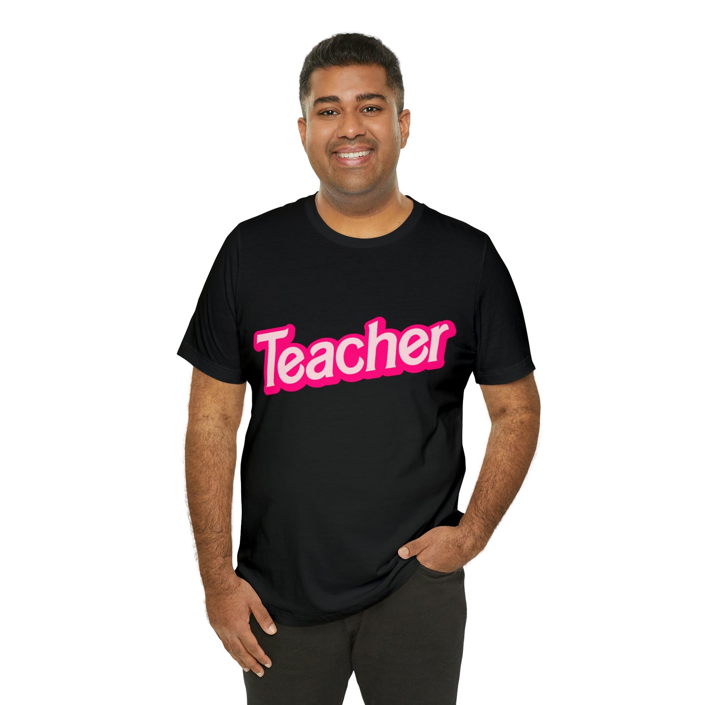 Pink TEACHER Shirt ~ Unisex Jersey Short Sleeve Tee