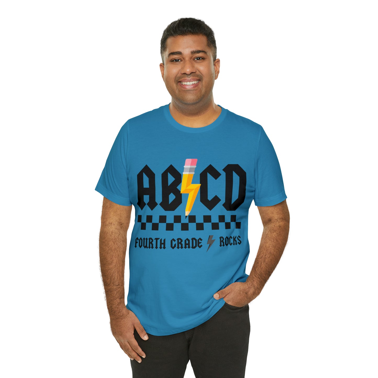 CUSTOM Grade/Subject AB/CD TEACHER Shirt ~ Unisex Jersey Short Sleeve Tee