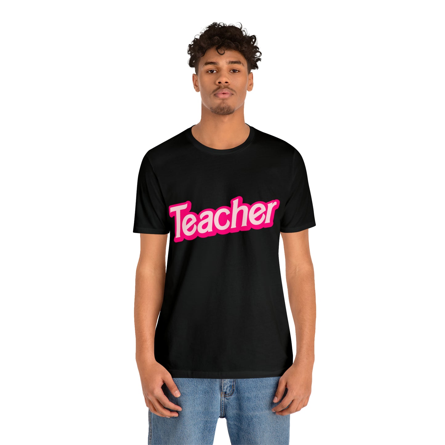 Pink TEACHER Shirt ~ Unisex Jersey Short Sleeve Tee