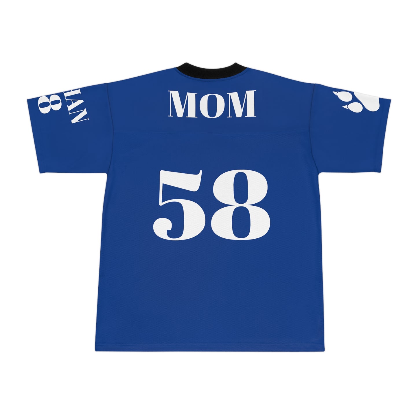 CUSTOM SMS ~ FOOTBALL MOM ~ Unisex Football Jersey (AOP)