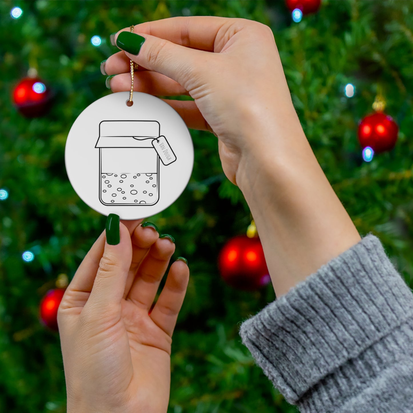 Sourdough Starter Personalized Ceramic Ornament