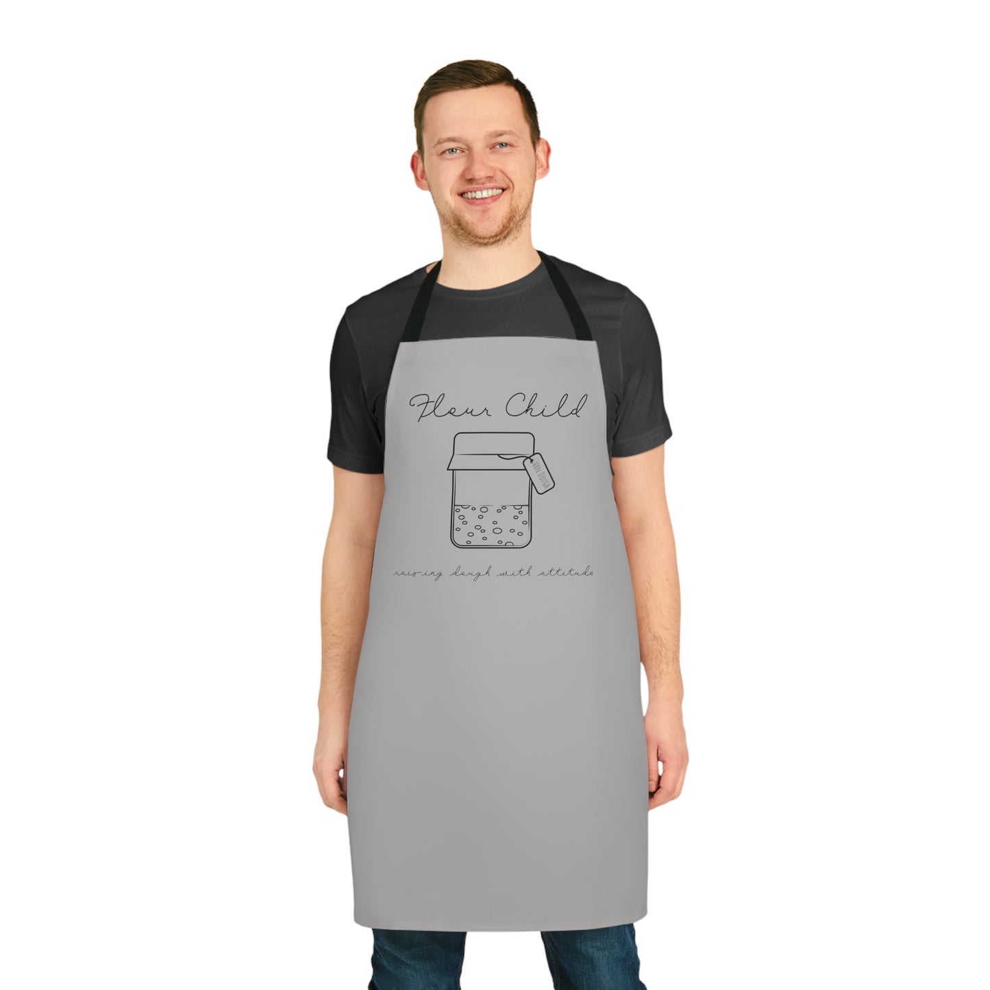 Sourdough Flour Child Apron - Gray