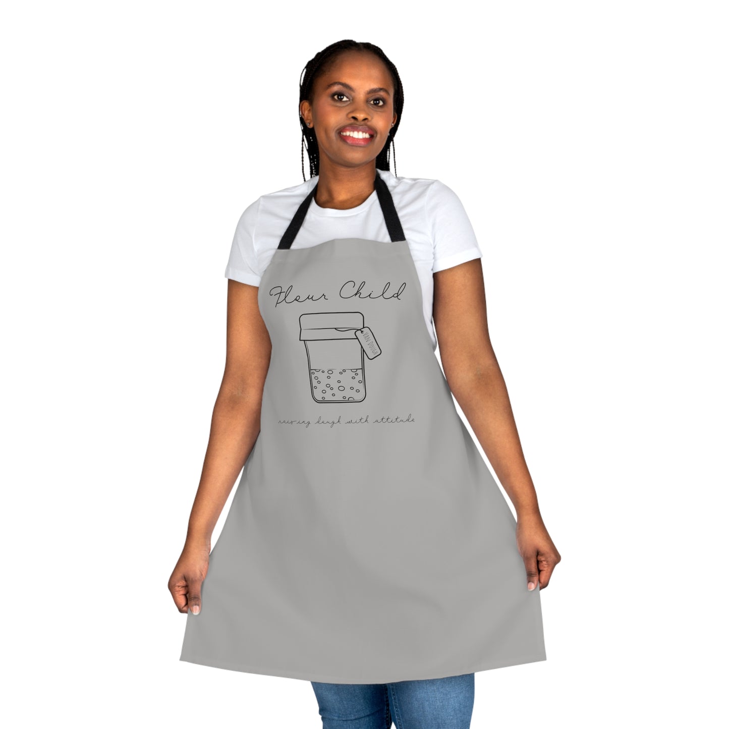 Sourdough Flour Child Apron - Gray