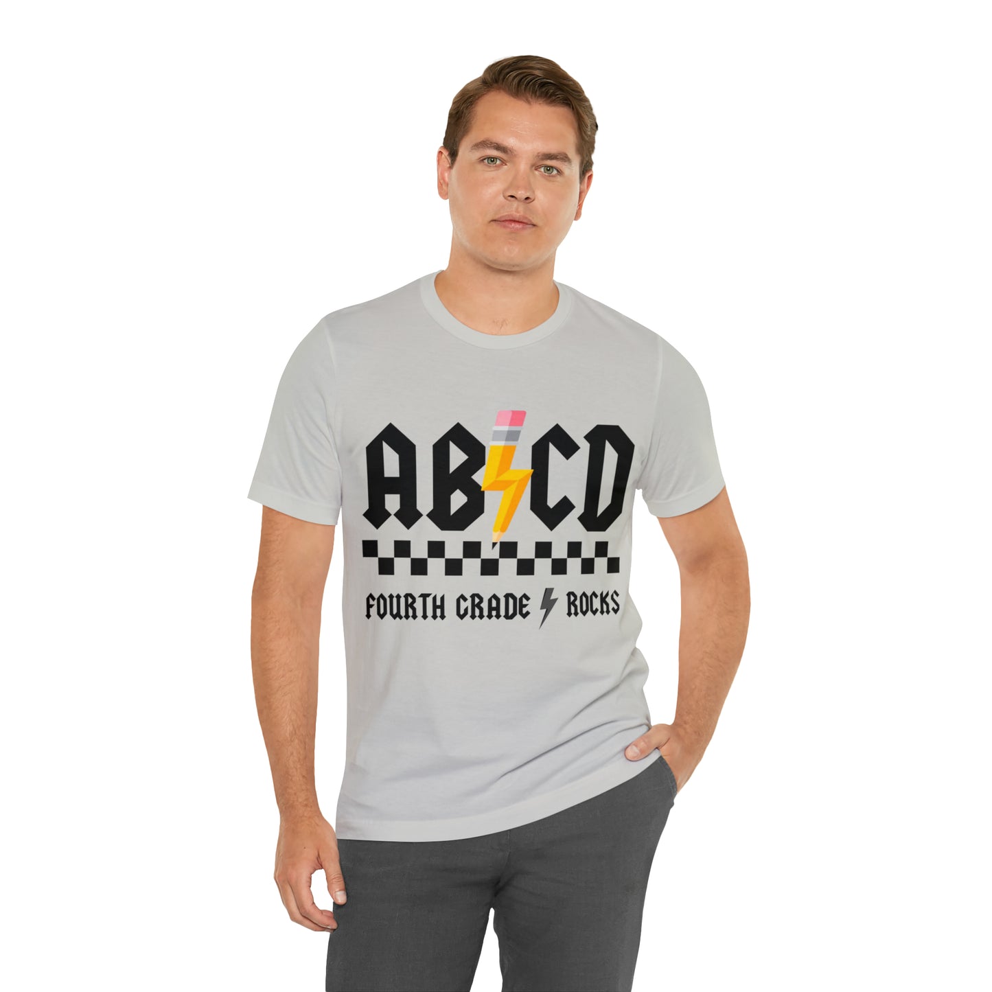 CUSTOM Grade/Subject AB/CD TEACHER Shirt ~ Unisex Jersey Short Sleeve Tee