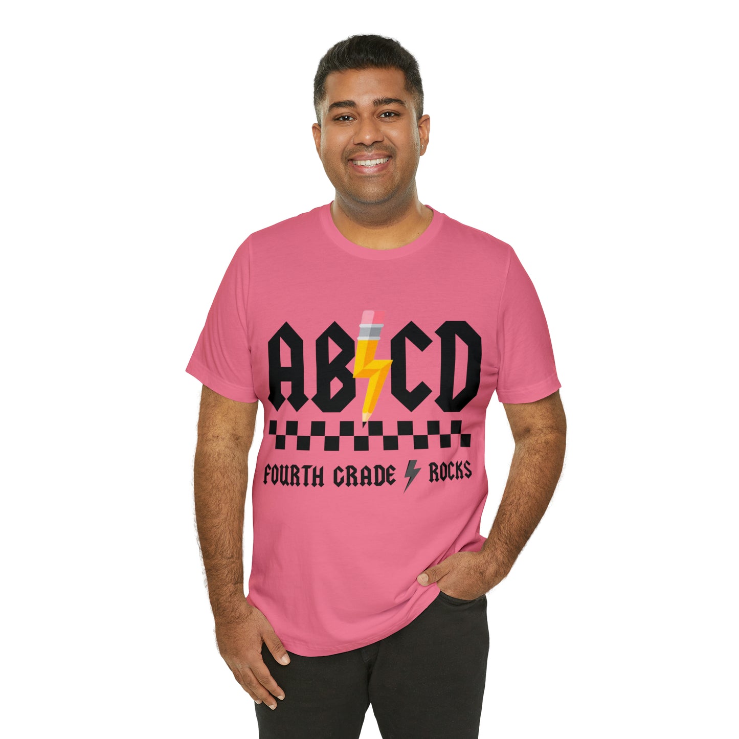 CUSTOM Grade/Subject AB/CD TEACHER Shirt ~ Unisex Jersey Short Sleeve Tee