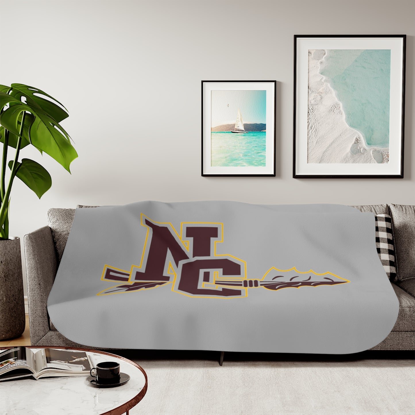 Natchitoches Central High School Sherpa Blanket, Two Colors ~ NCHS blanket