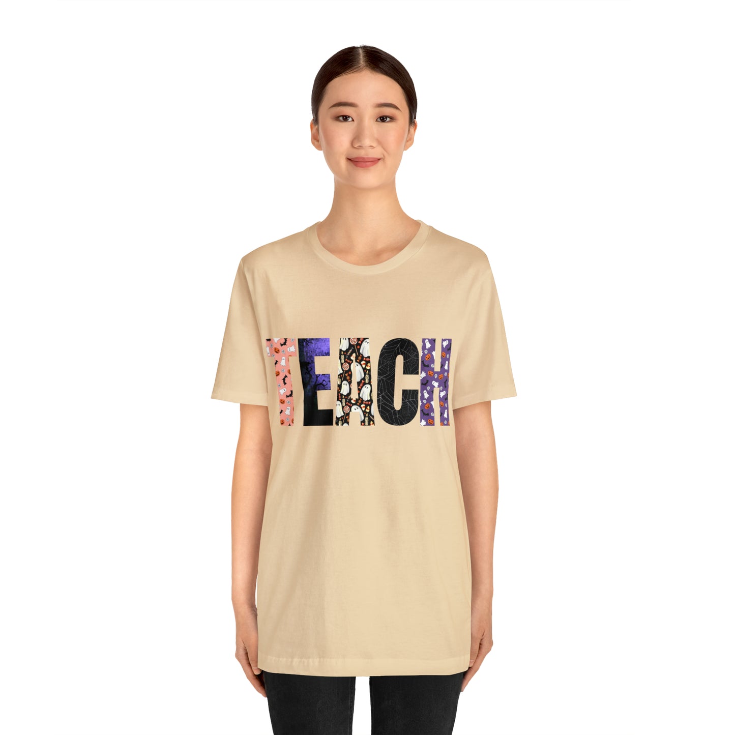 TEACH Halloween T-Shirt ~ Unisex Jersey Short Sleeve Tee