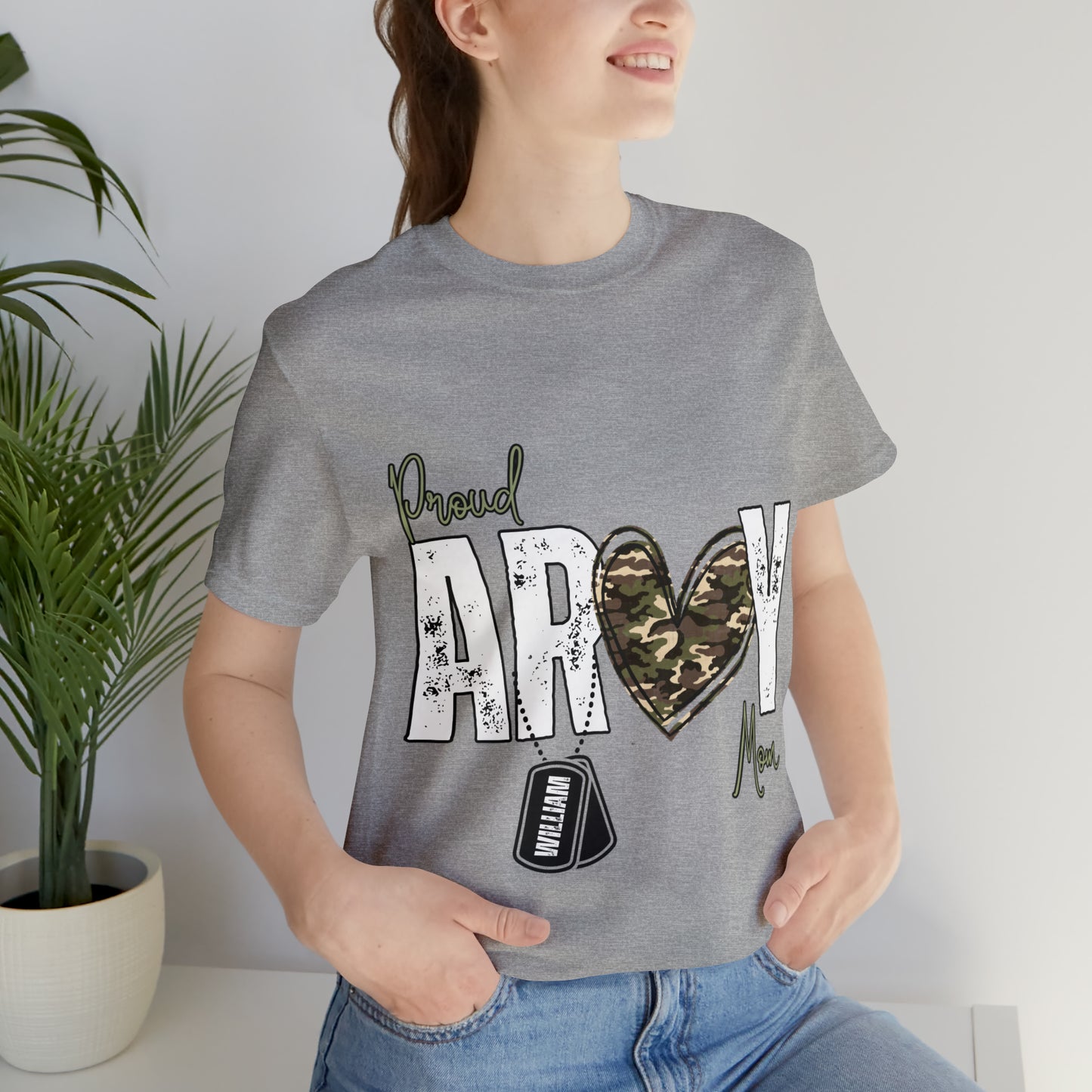 Proud ARMY MOM ~ Unisex Jersey Short Sleeve Tee