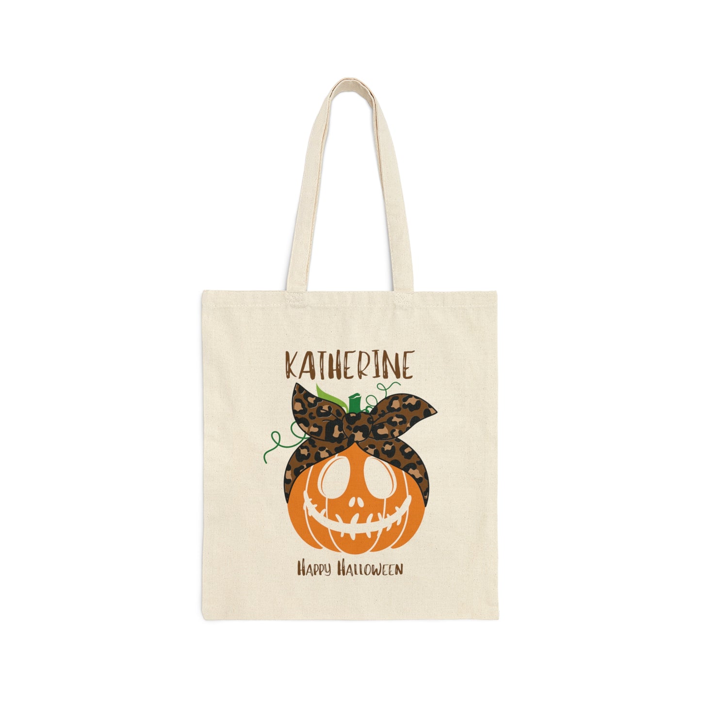 Customizable Halloween Cotton Canvas Tote Bag