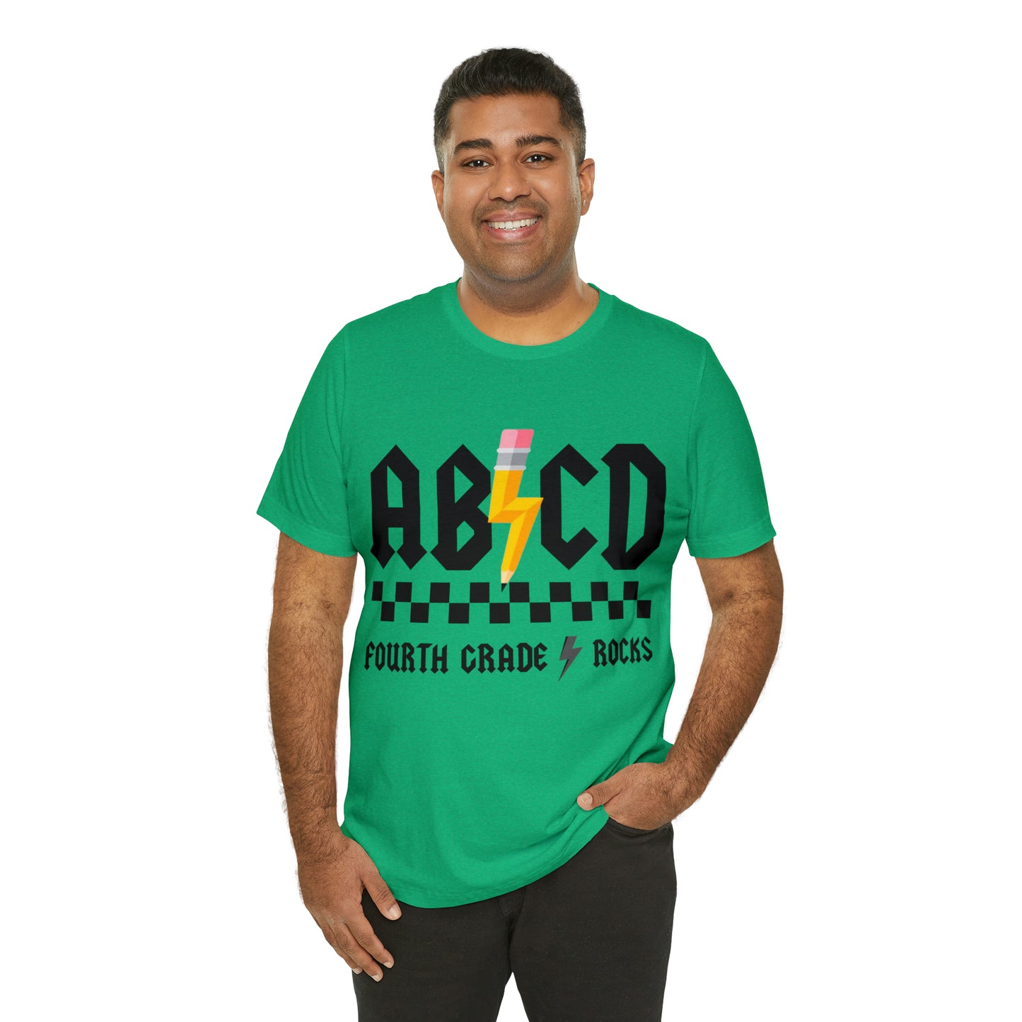 CUSTOM Grade/Subject AB/CD TEACHER Shirt ~ Unisex Jersey Short Sleeve Tee