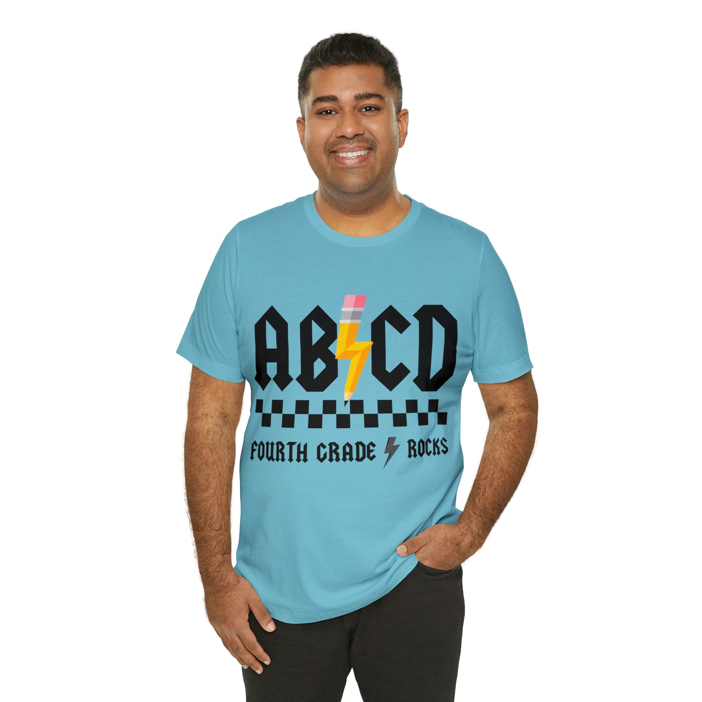 CUSTOM Grade/Subject AB/CD TEACHER Shirt ~ Unisex Jersey Short Sleeve Tee