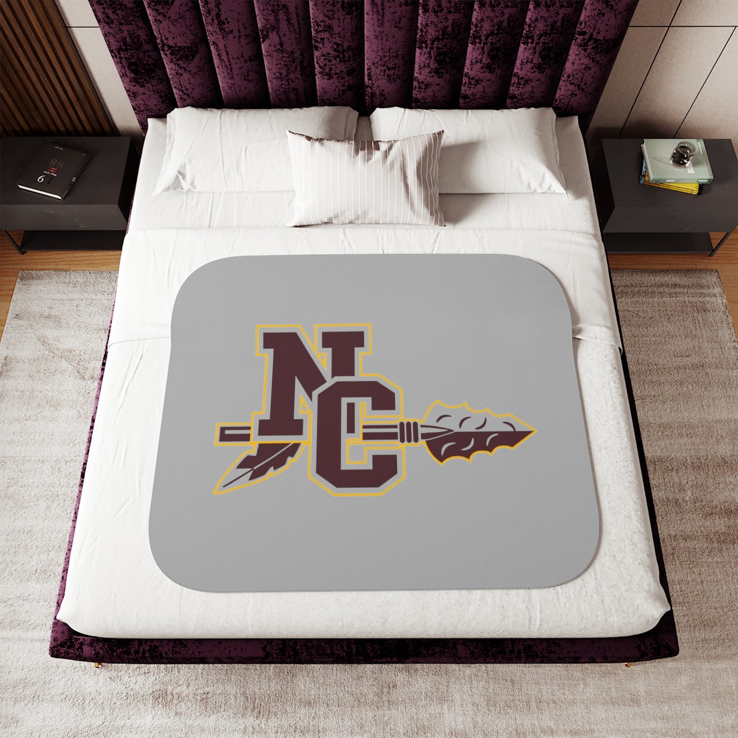 Natchitoches Central High School Sherpa Blanket, Two Colors ~ NCHS blanket