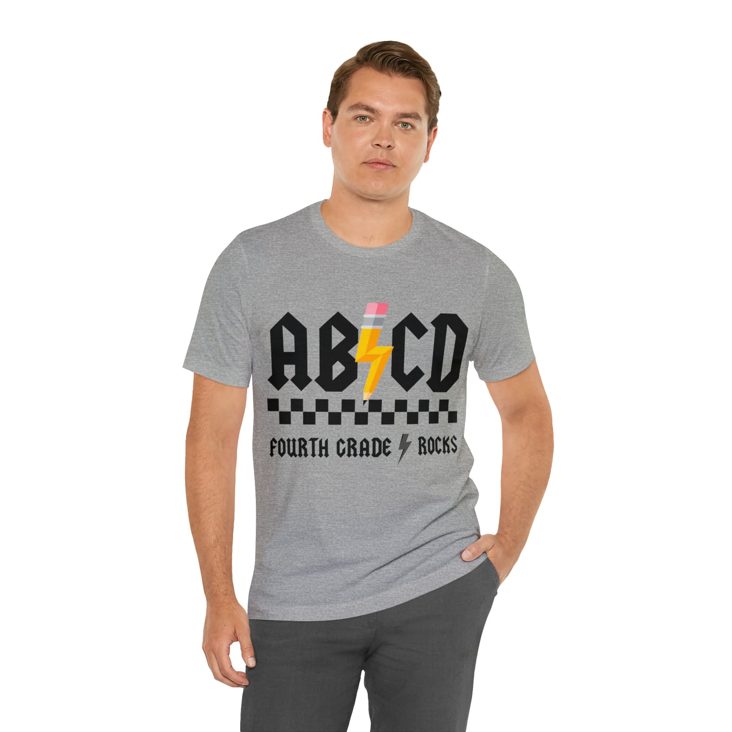 CUSTOM Grade/Subject AB/CD TEACHER Shirt ~ Unisex Jersey Short Sleeve Tee