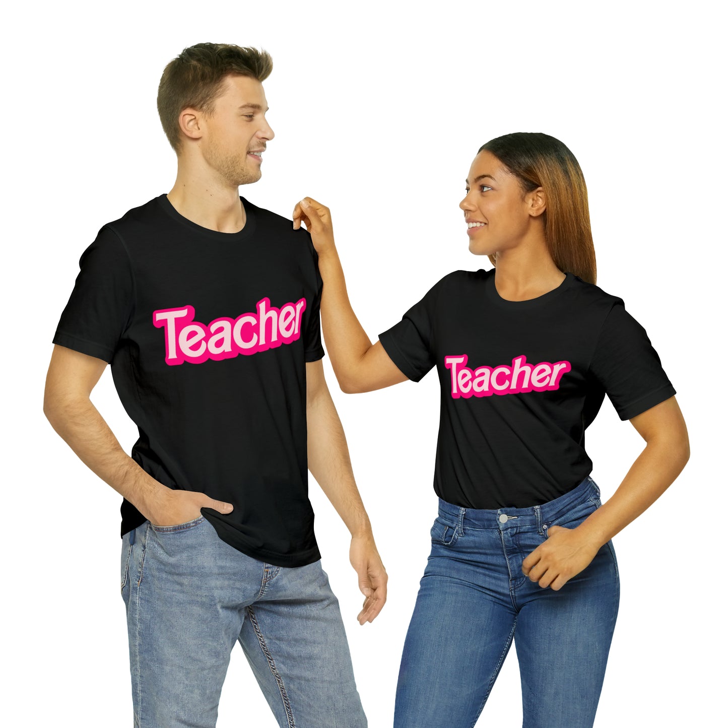 Pink TEACHER Shirt ~ Unisex Jersey Short Sleeve Tee