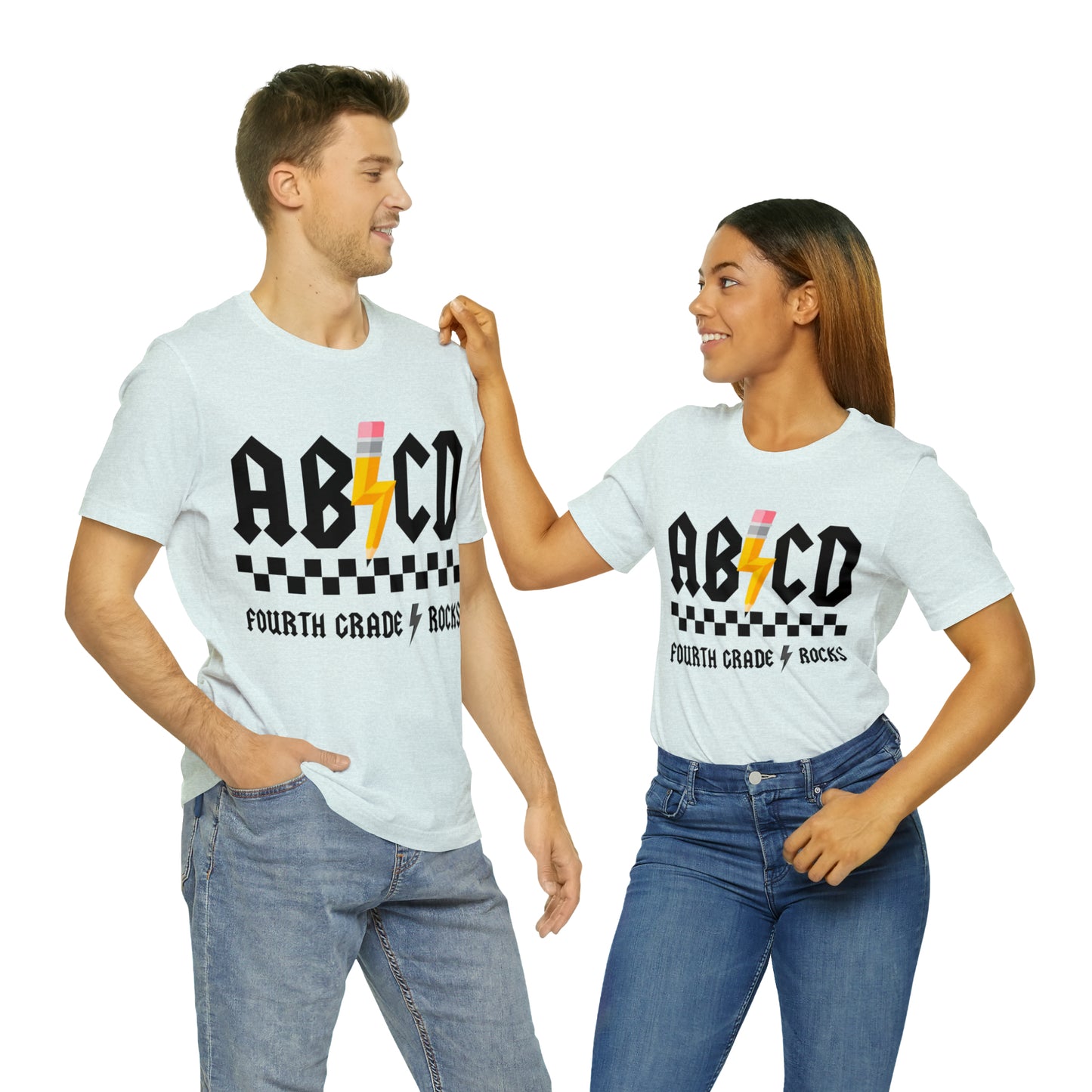 CUSTOM Grade/Subject AB/CD TEACHER Shirt ~ Unisex Jersey Short Sleeve Tee