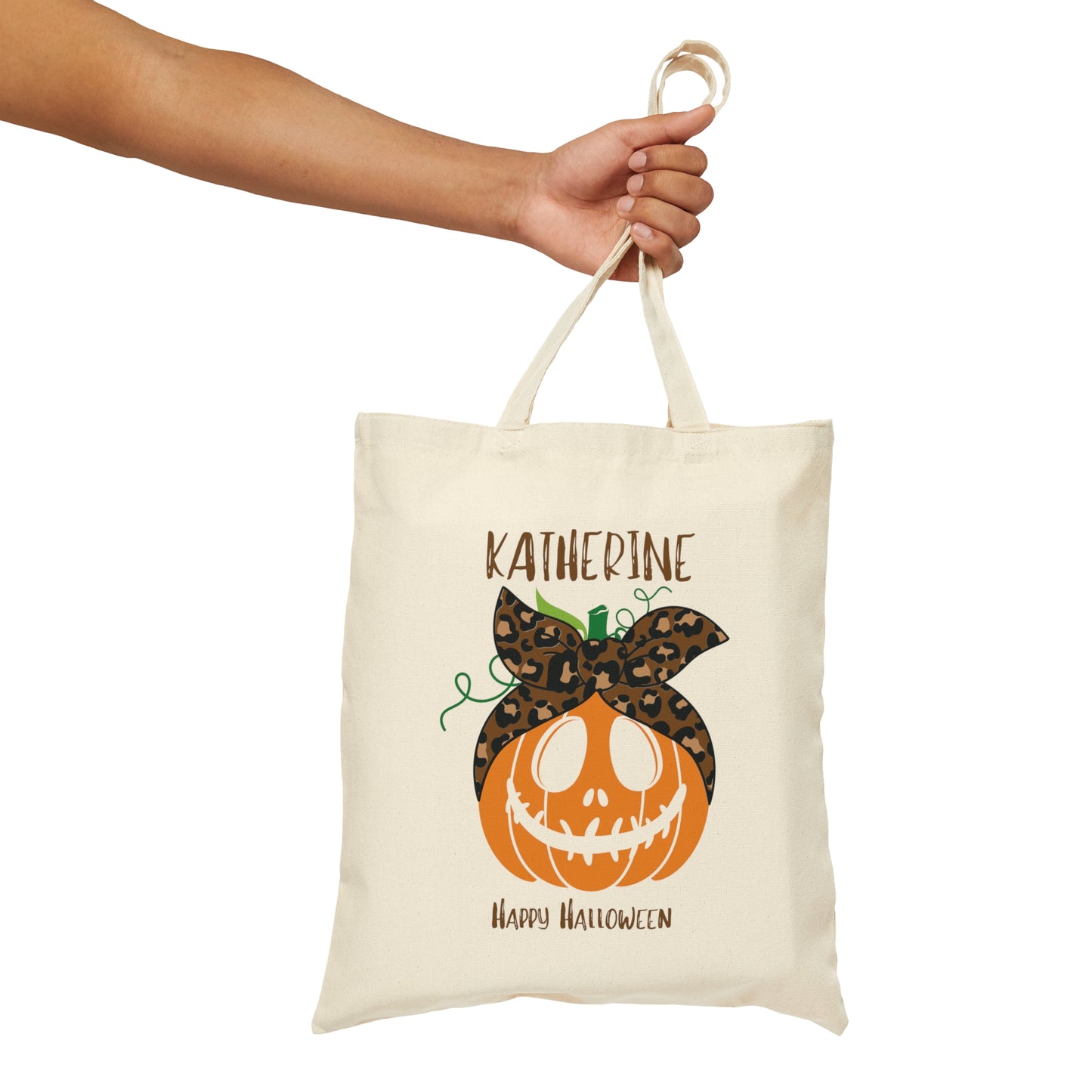 Customizable Halloween Cotton Canvas Tote Bag