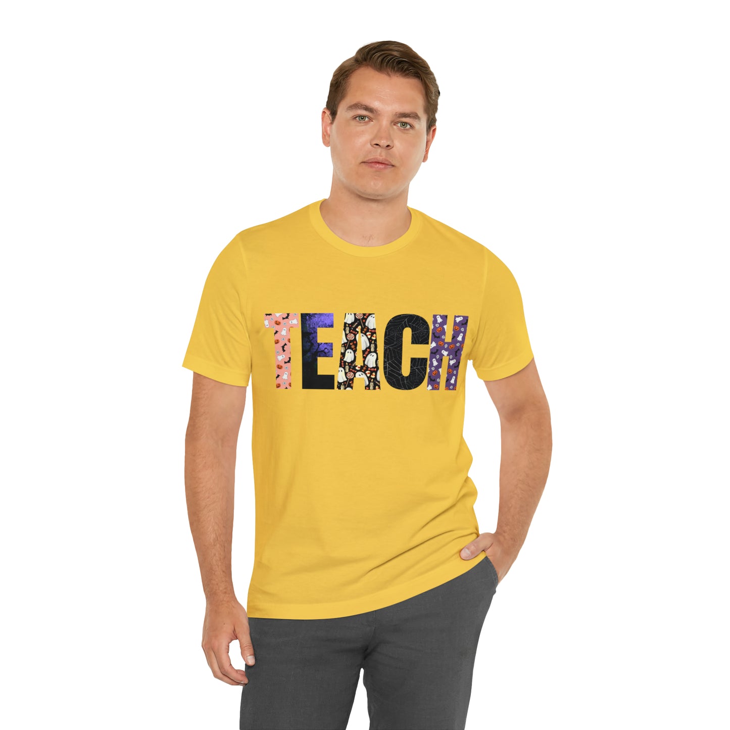 TEACH Halloween T-Shirt ~ Unisex Jersey Short Sleeve Tee