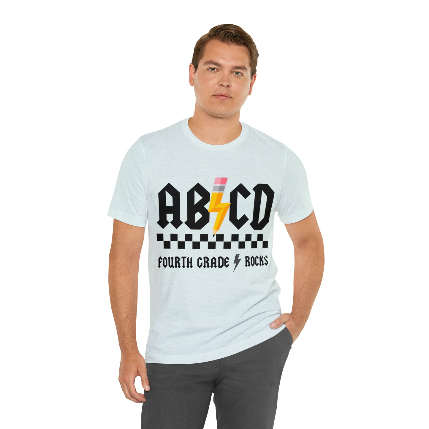 CUSTOM Grade/Subject AB/CD TEACHER Shirt ~ Unisex Jersey Short Sleeve Tee