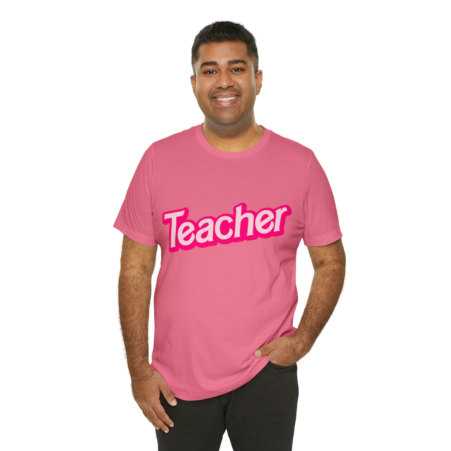 Pink TEACHER Shirt ~ Unisex Jersey Short Sleeve Tee