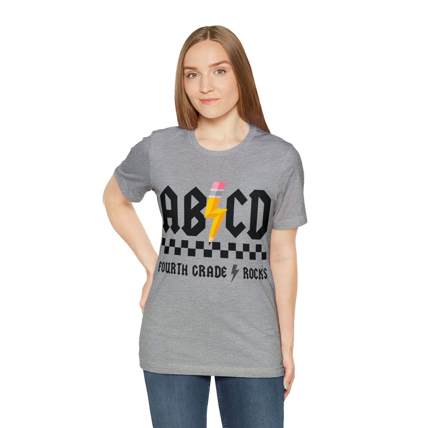 CUSTOM Grade/Subject AB/CD TEACHER Shirt ~ Unisex Jersey Short Sleeve Tee