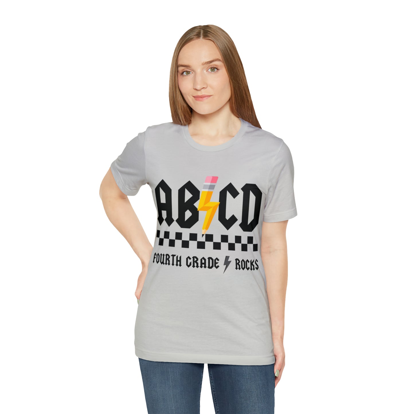 CUSTOM Grade/Subject AB/CD TEACHER Shirt ~ Unisex Jersey Short Sleeve Tee