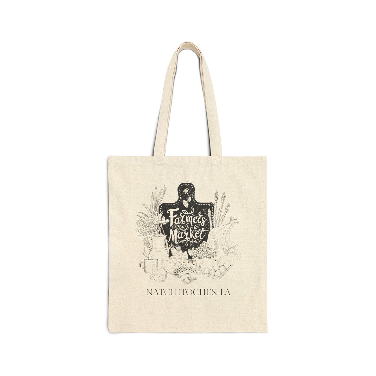 Natchitoches Farmer's Market - Cotton Canvas Tote Bag