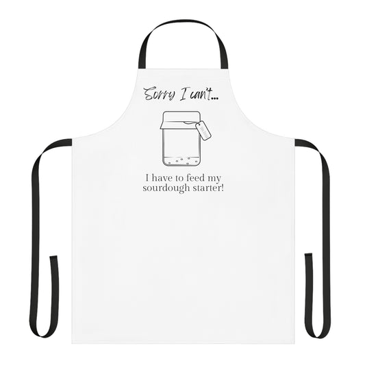 Sorry I Can't Apron - White