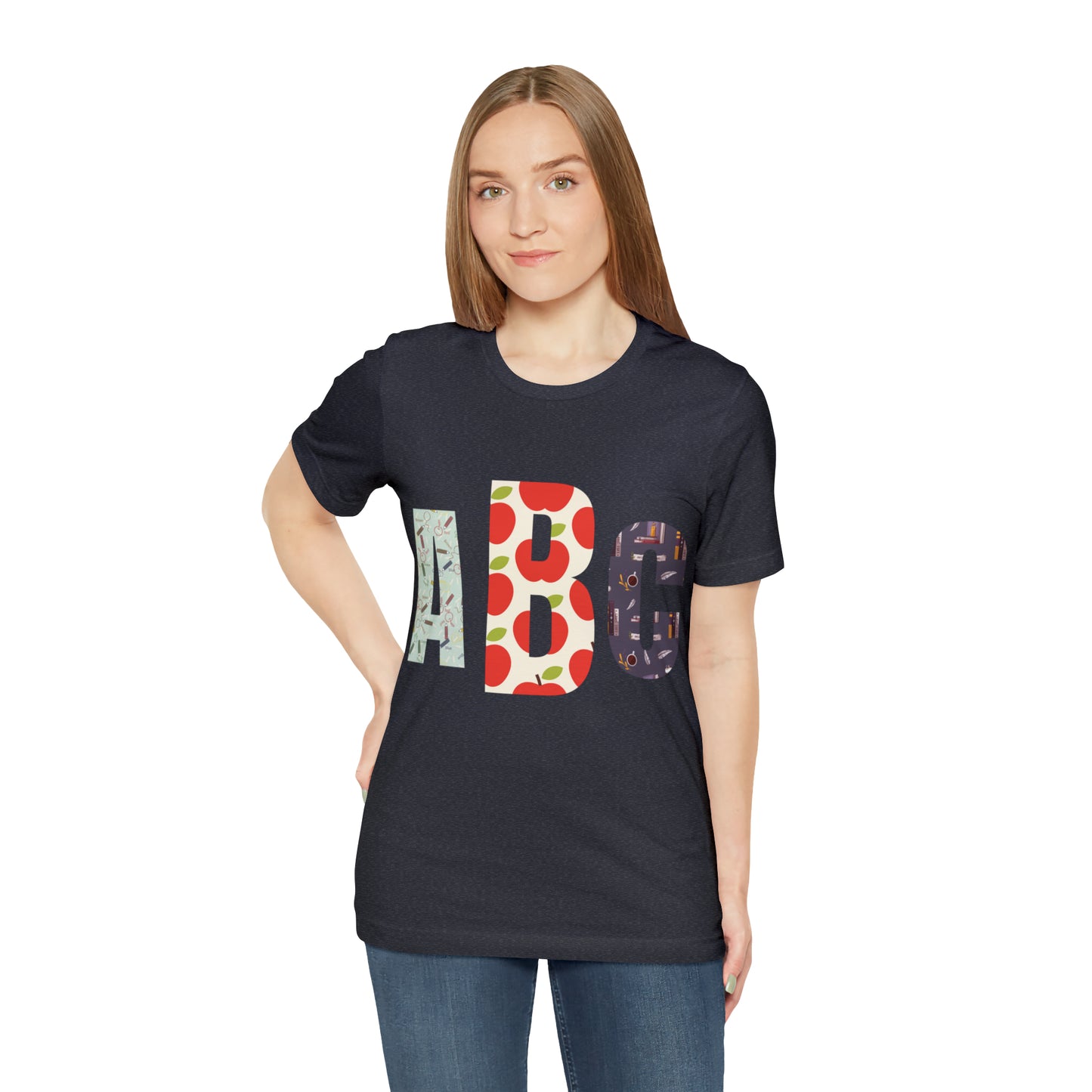 CUSTOM Initials TEACHER Shirt ~ Unisex Jersey Short Sleeve Tee