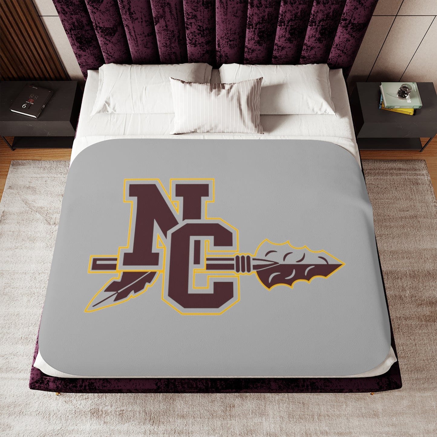 Natchitoches Central High School Sherpa Blanket, Two Colors ~ NCHS blanket