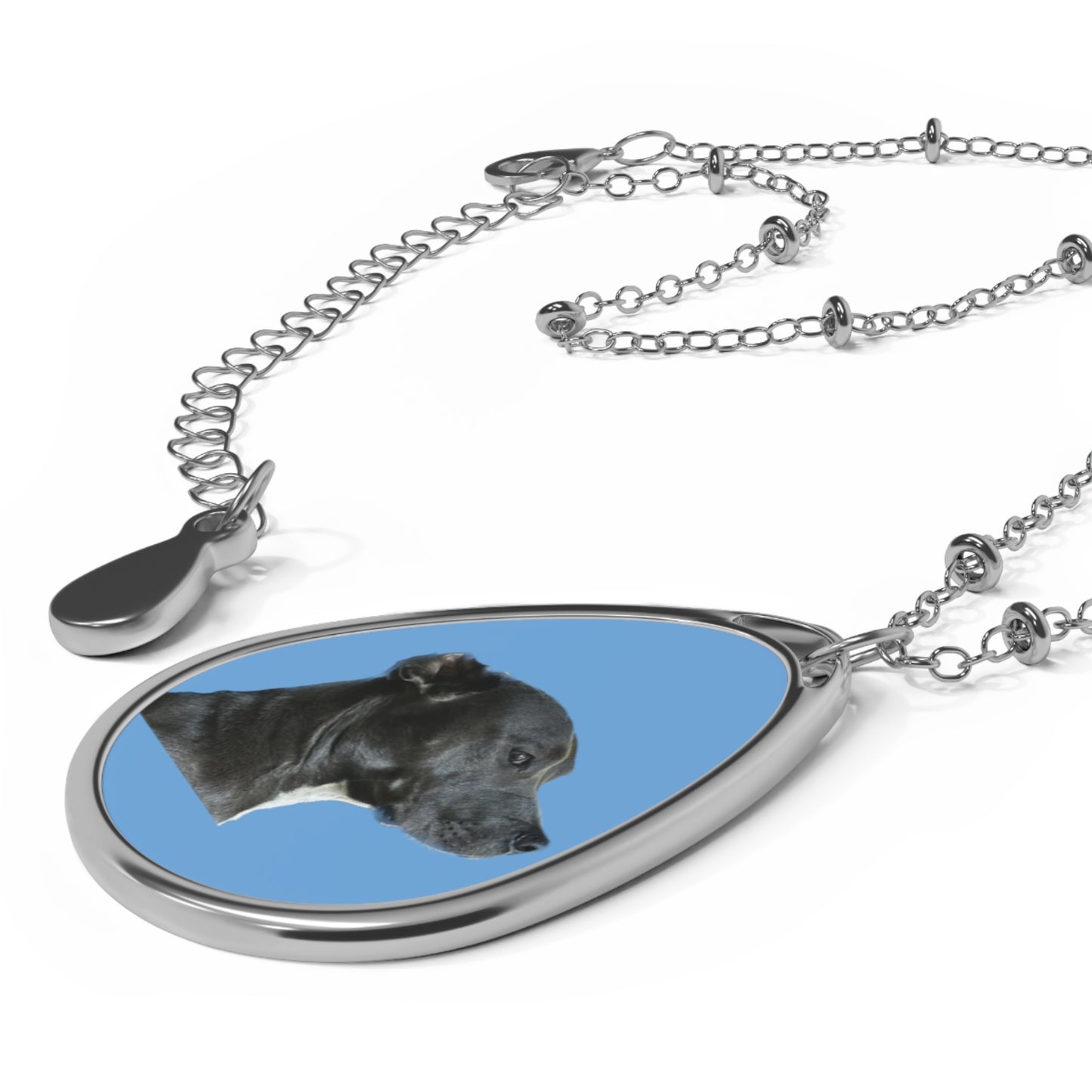 CUSTOM Pet Mom Oval Necklace