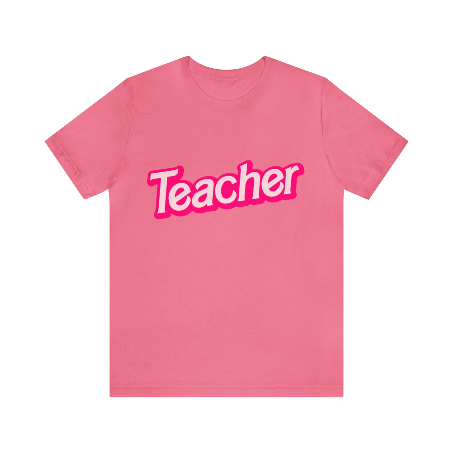 Pink TEACHER Shirt ~ Unisex Jersey Short Sleeve Tee