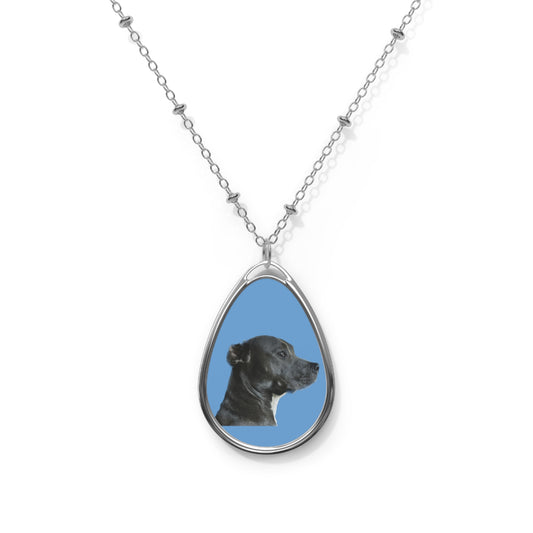 CUSTOM Pet Mom Oval Necklace