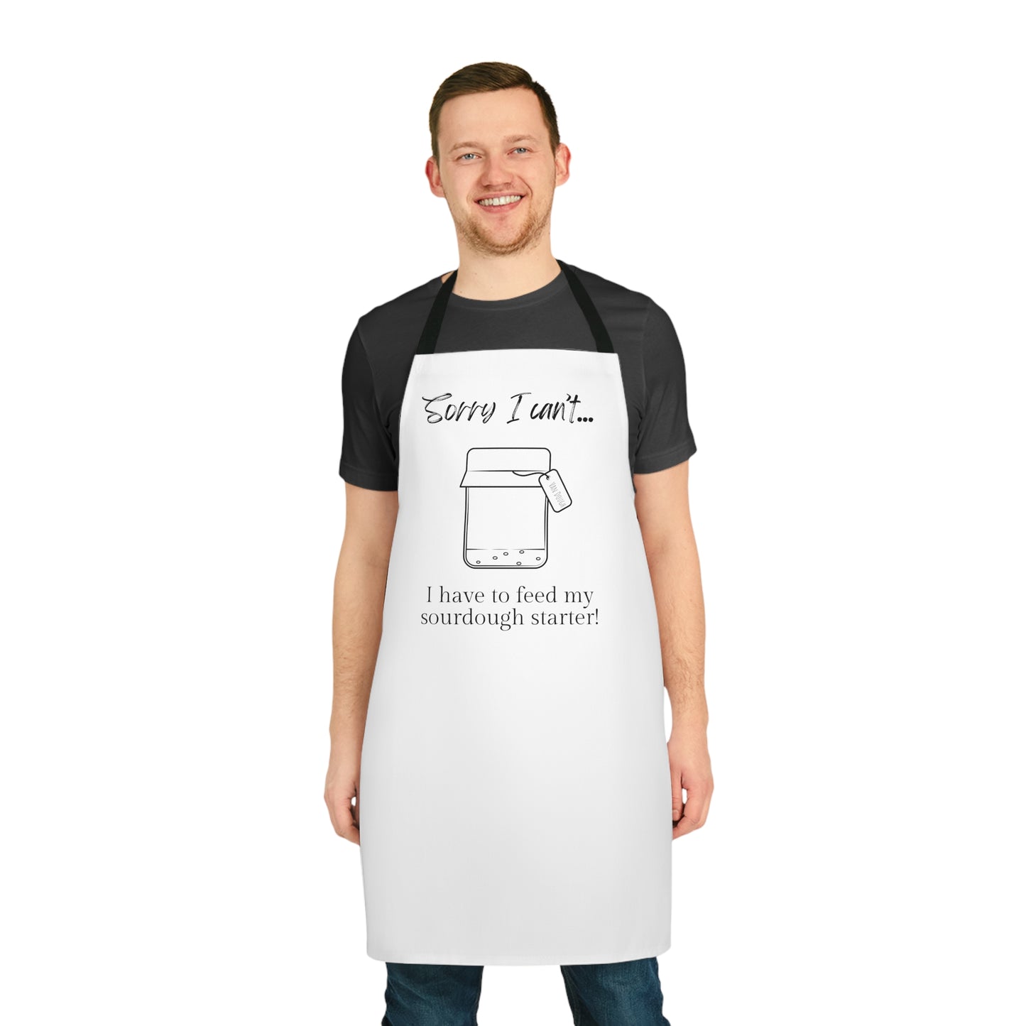 Sorry I Can't Apron - White