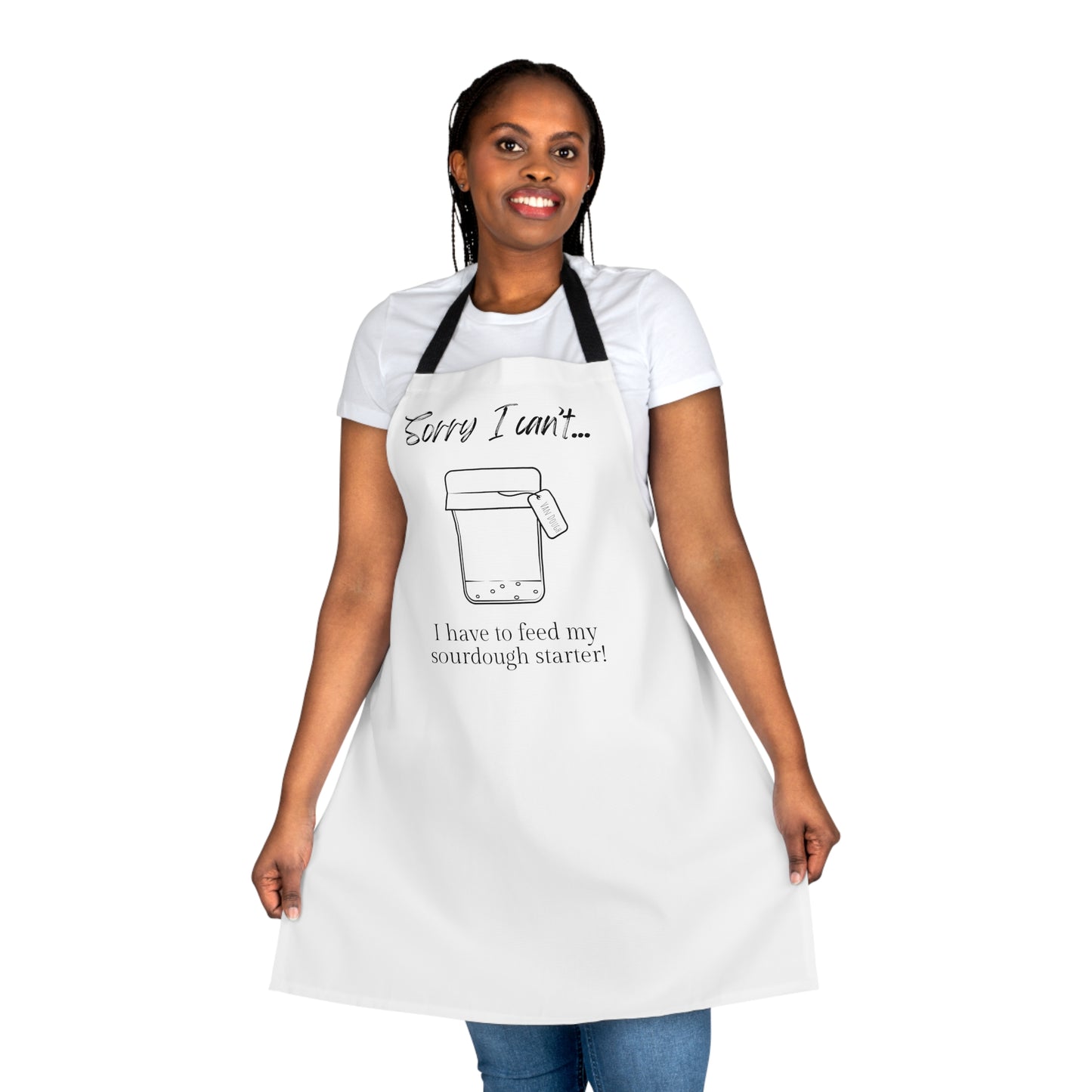 Sorry I Can't Apron - White