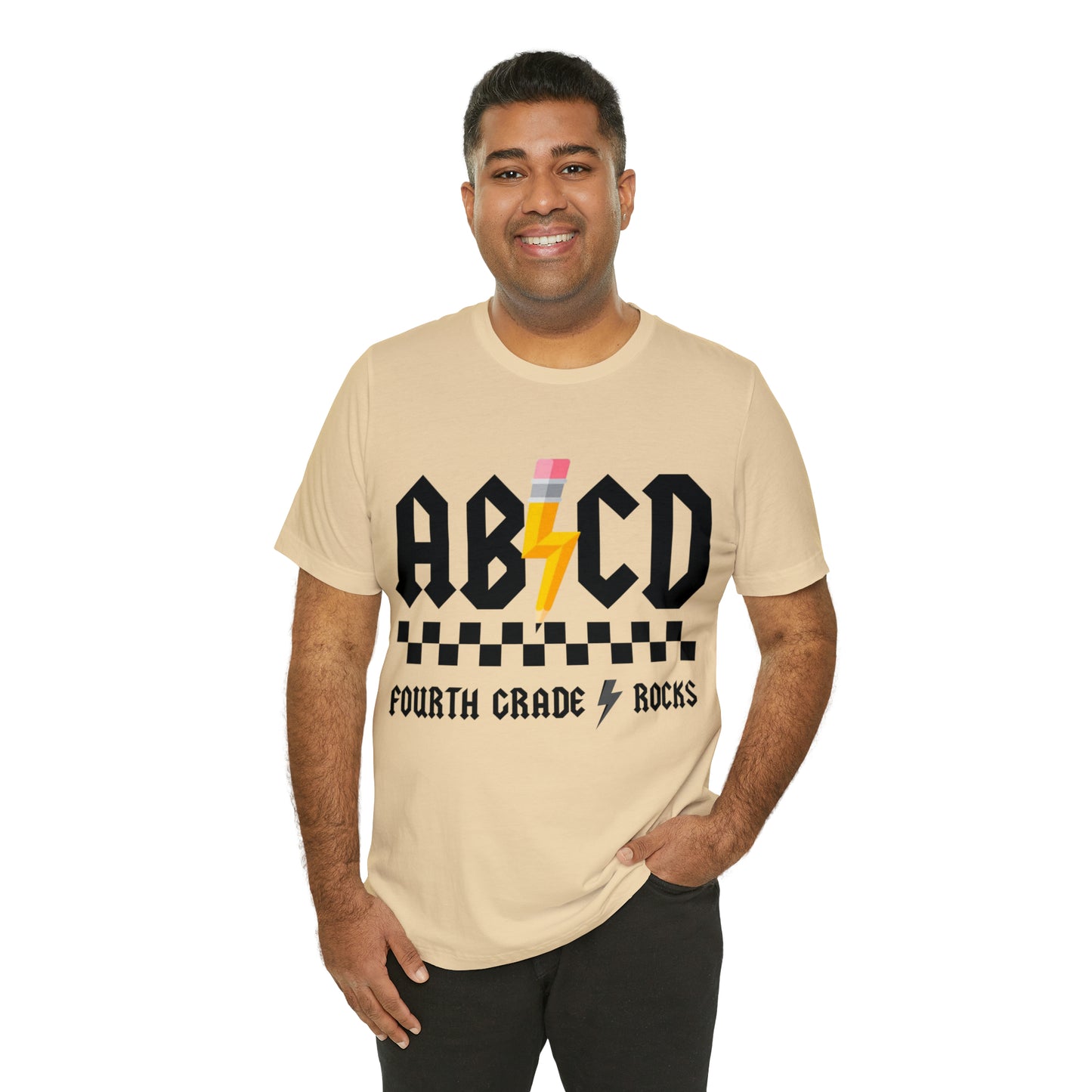 CUSTOM Grade/Subject AB/CD TEACHER Shirt ~ Unisex Jersey Short Sleeve Tee