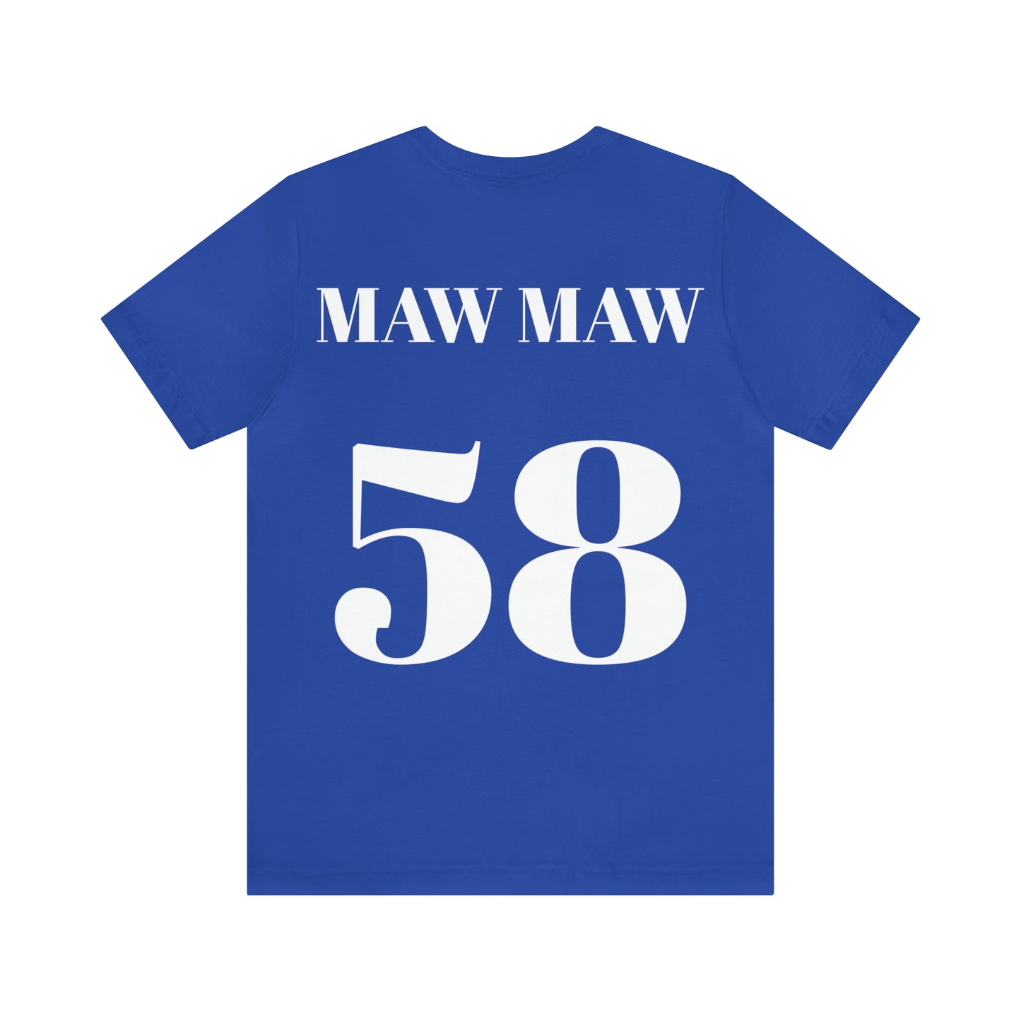 Maw Maw CUSTOM SMS TIGER FOOTBALL ~ GRANDPARENT SHIRT ~ Unisex Jersey Short Sleeve Tee