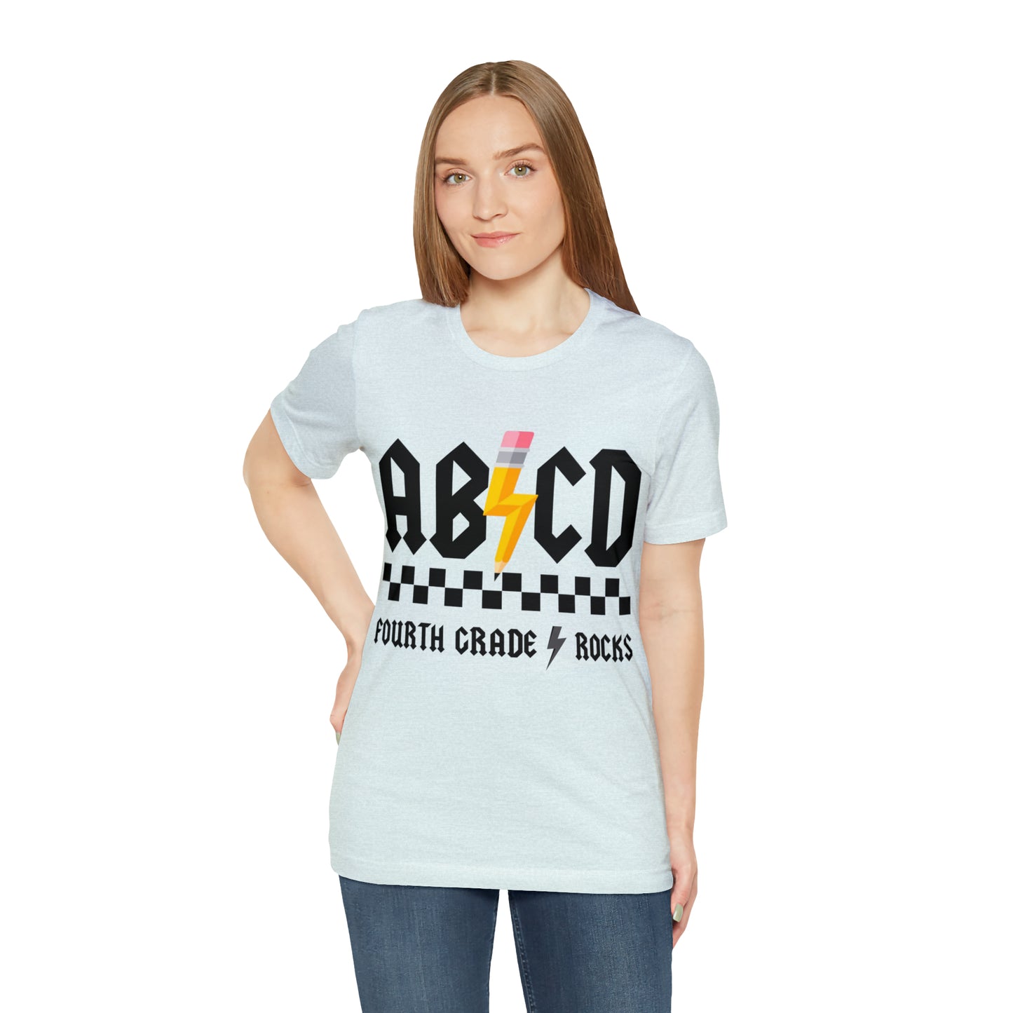 CUSTOM Grade/Subject AB/CD TEACHER Shirt ~ Unisex Jersey Short Sleeve Tee