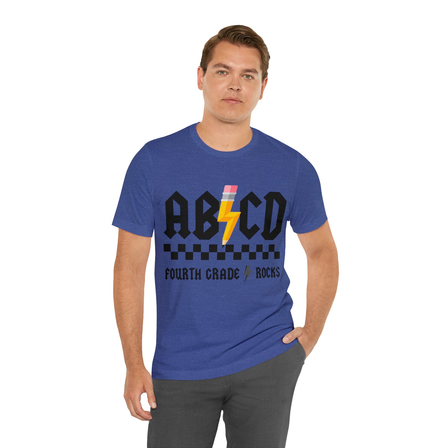 CUSTOM Grade/Subject AB/CD TEACHER Shirt ~ Unisex Jersey Short Sleeve Tee