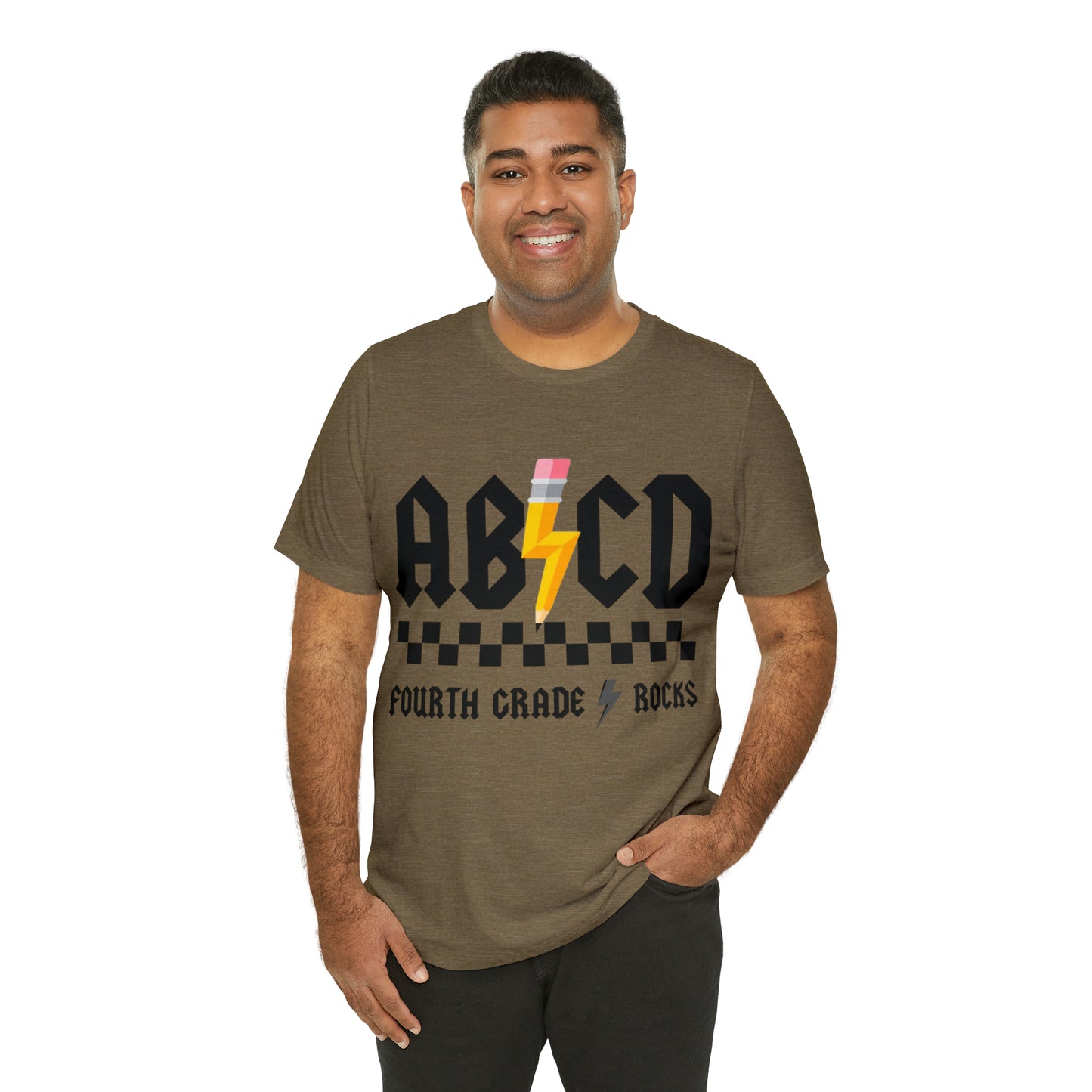 CUSTOM Grade/Subject AB/CD TEACHER Shirt ~ Unisex Jersey Short Sleeve Tee