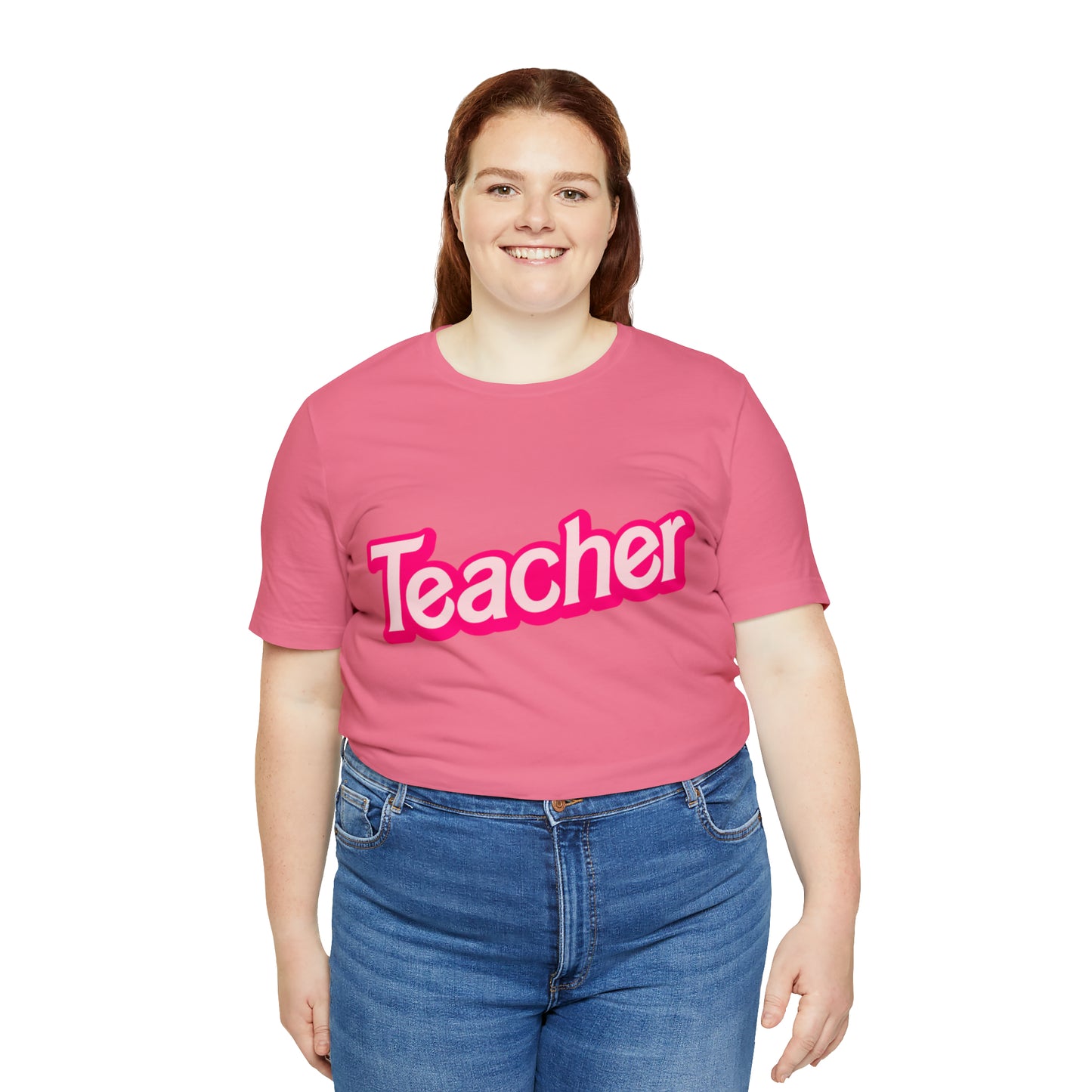 Pink TEACHER Shirt ~ Unisex Jersey Short Sleeve Tee