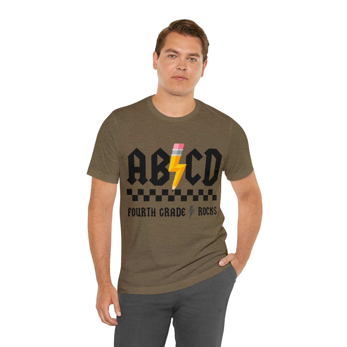 CUSTOM Grade/Subject AB/CD TEACHER Shirt ~ Unisex Jersey Short Sleeve Tee