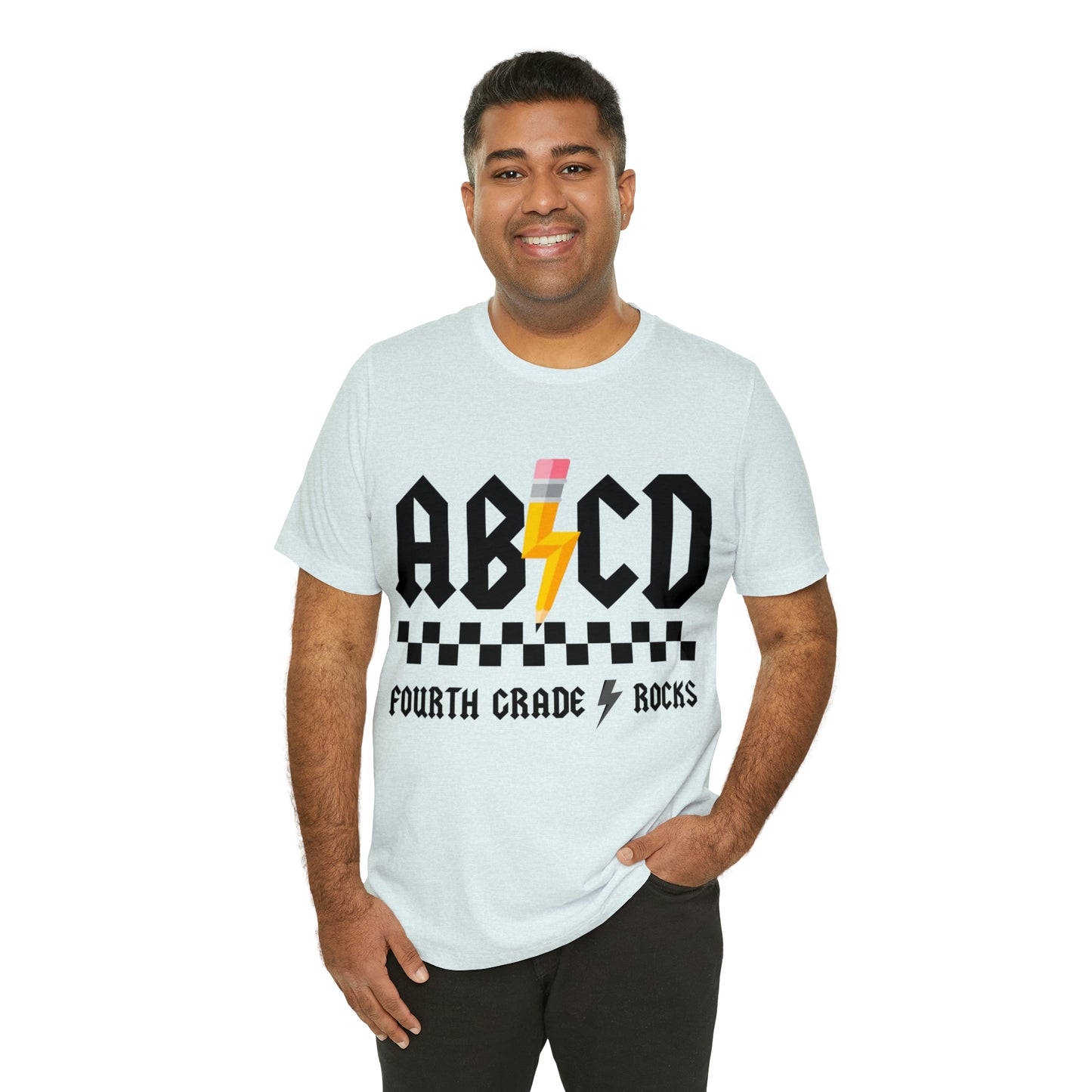 CUSTOM Grade/Subject AB/CD TEACHER Shirt ~ Unisex Jersey Short Sleeve Tee