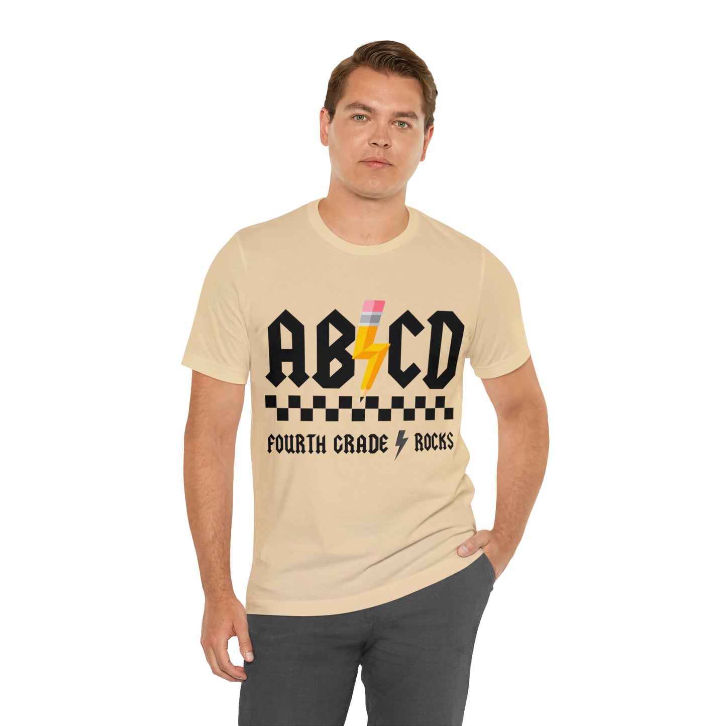 CUSTOM Grade/Subject AB/CD TEACHER Shirt ~ Unisex Jersey Short Sleeve Tee