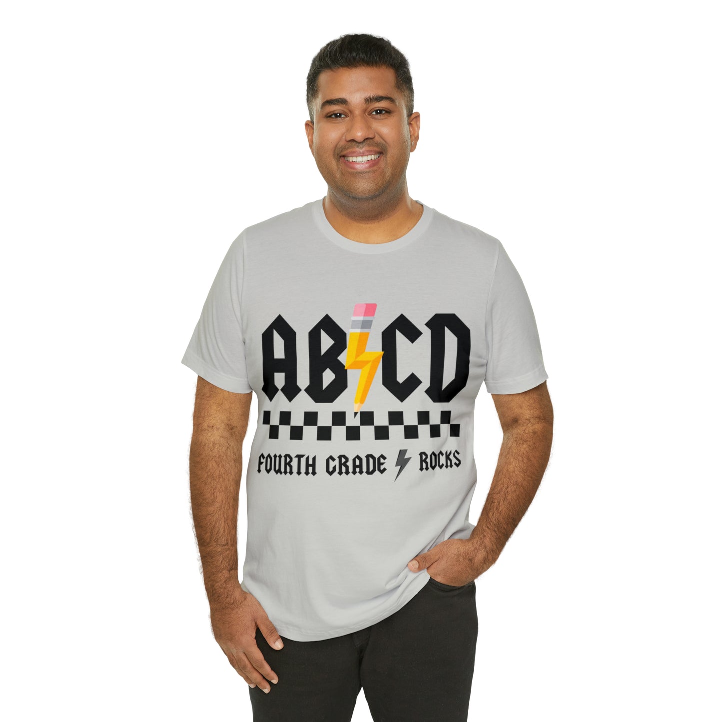 CUSTOM Grade/Subject AB/CD TEACHER Shirt ~ Unisex Jersey Short Sleeve Tee