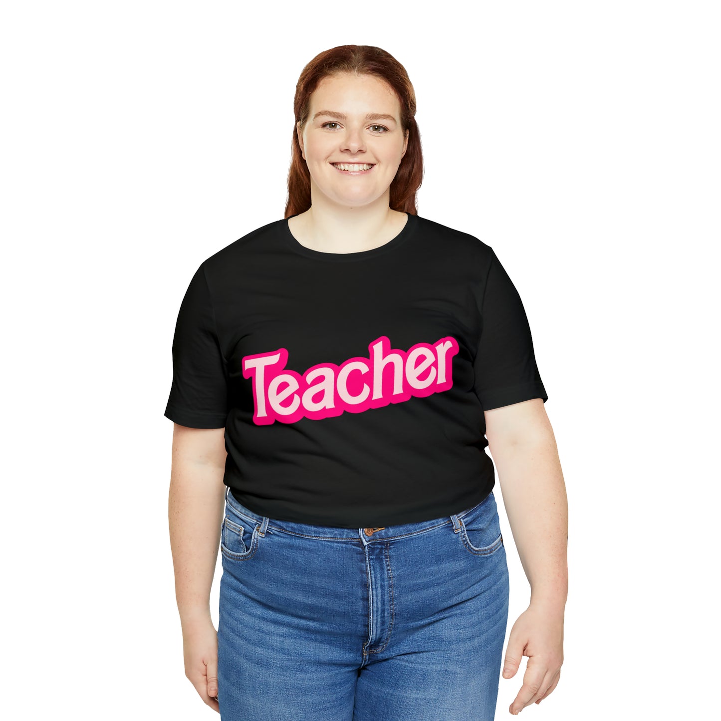 Pink TEACHER Shirt ~ Unisex Jersey Short Sleeve Tee