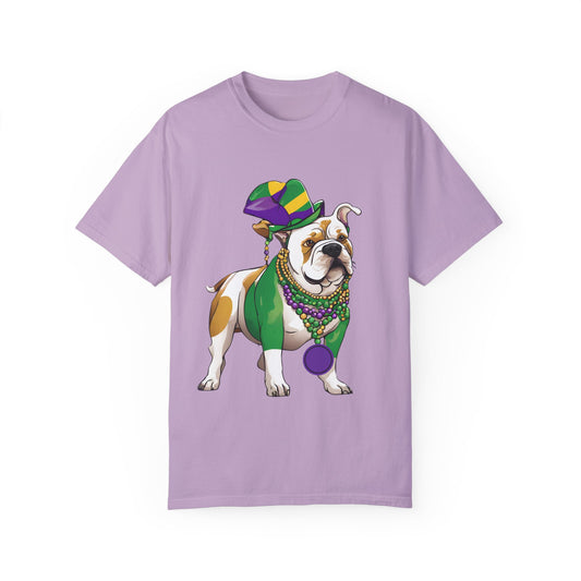 CUSTOM Sorority Bull Dog Mardi Gras Unisex Garment-Dyed T-shirt