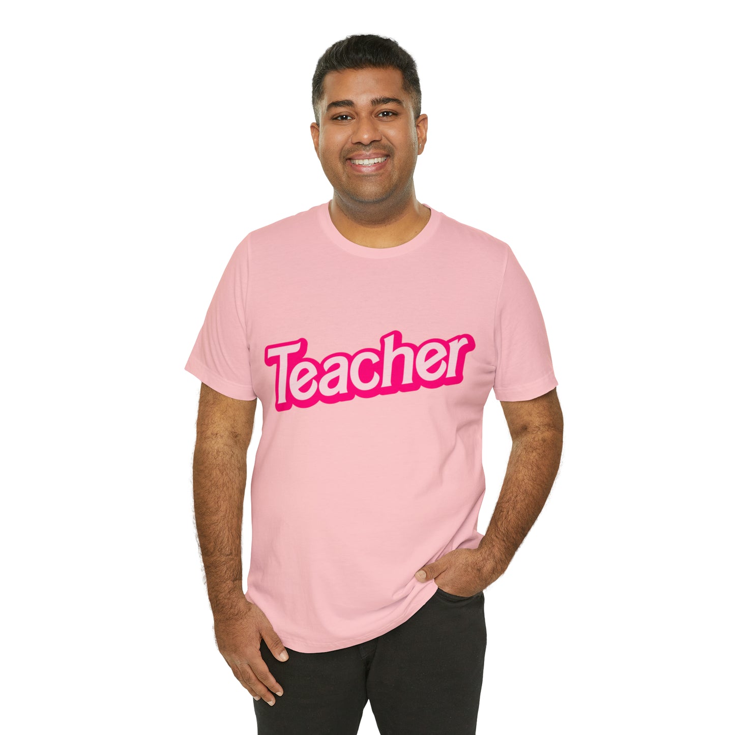 Pink TEACHER Shirt ~ Unisex Jersey Short Sleeve Tee