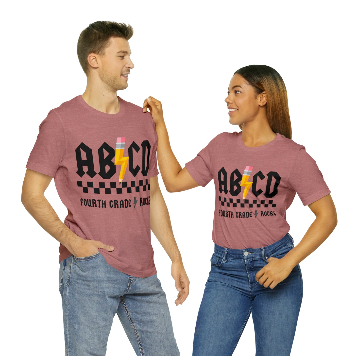 CUSTOM Grade/Subject AB/CD TEACHER Shirt ~ Unisex Jersey Short Sleeve Tee