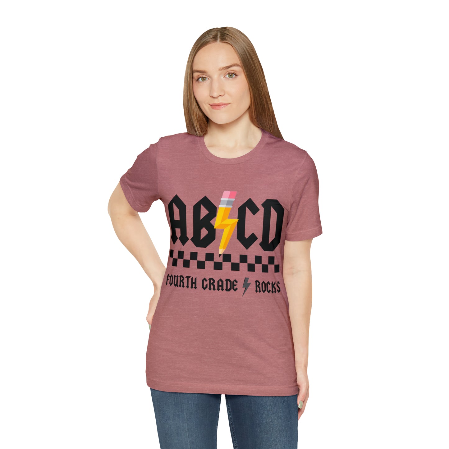 CUSTOM Grade/Subject AB/CD TEACHER Shirt ~ Unisex Jersey Short Sleeve Tee