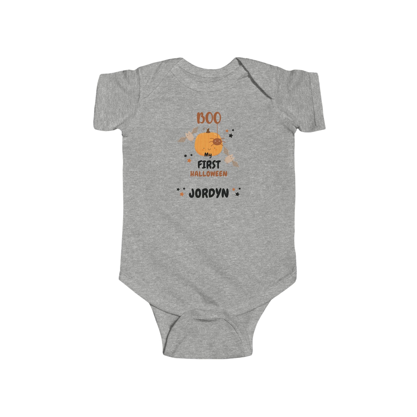 Halloween Infant Fine Jersey Bodysuit - Front Print ONLY